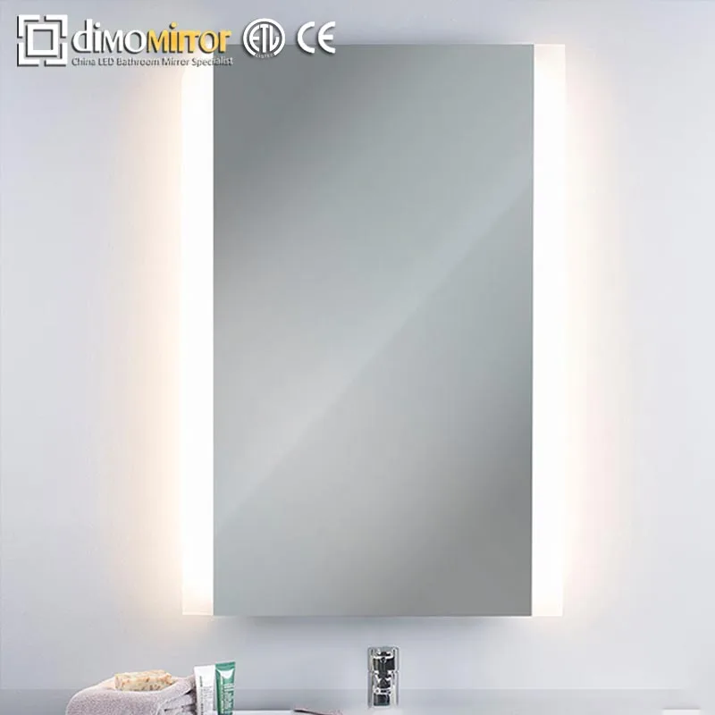 Cheap led wall mounted bathroom vanity side backlit mirrors wholesale