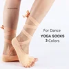 High quality long sexy ballet dancer yoga grip socks for women girl
