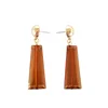 Fashion Delicate brown acrylic pendant dangles statement earrings