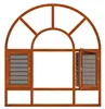 Bespoke Customized Personalized Half Round Arch Top Fixed Soft Closing Jalousie Screen Mosquito Net Aluminum Casement Window