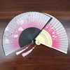 Mix Colour Chinese 21cm X38cm Guarantee 15 Colours Bamboo Printing Folding Red Hand Handmade High Quality Wedding Gift Silk Fan