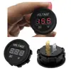 DC 12V-24V LED Digital Display Voltmeter Voltage Meter Round