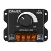 DC 12V-24V 30A PWM Dimming Controller for Dimmer Knob Adjust Brightness ON/Off Switch with Aluminum Housing