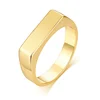 Simple Blank Ring for Women Polished Brass Custom Famale Ring West Band Style Jewelry