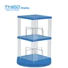 2 Tier Green Freestanding Revolving DVD Desktop Counter Display Stand Unit