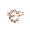 cz stone jewelry gold plated letter c jewelry ring