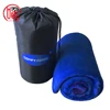 Super Mink Soft Microplush Flannel Fleece Outdoor Travel Blanket Set with LOGO Pouch