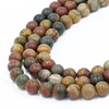 bead manufacturer 2019 high quality 8mm natural picasso jasper gemstone rosary loose bead