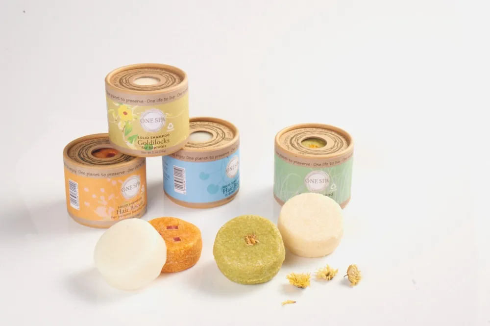 Organic Shampoo Bars And Conditioner Bar With Travel Tin Packaging