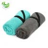 Microfiber Sports Zip Pocket Bath Swimming Soft Fast Drying Fitness Camping Gym Towel