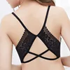 Women Bra X Y Mode Summer Wire Free Women Seamless Bra Lace Y Shape Strap Lingerie Brassiere Convertible Padded Bras Lingerie