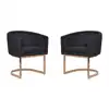 modern black dining chair rose gold frame