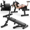 Wellshow Sport Foldable Weight Bench Adjustable Flat Utility Gym Sit Up Bench Dumbbell Weight Lifting Bench Abdominal Exercise