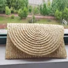 2019 handmade raffia straw clutch bag ladies handbag, good quality corn braided clutch bag
