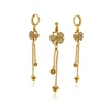 64100 xuping fashion long gold plated bridal jewelry set