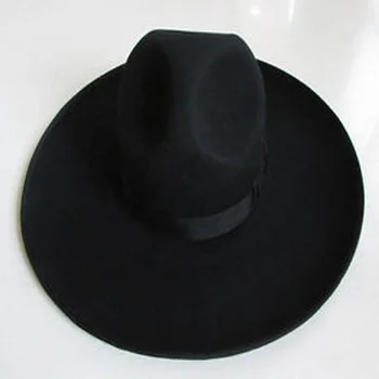 Hot Israel Jewish Hat Wool Hasidic Jews Wide Brim Fedora Cap Black ...