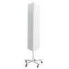 Well-designed three sides perforated back panel display rack with five wheels for supermarket