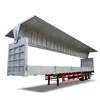 2 3 Axles 30 Tons 50 Tons Side Wall Hydraulic Wing Opening Van Truck Semi Trailer bulk goods