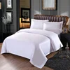 Cheap price high quality 100%cotton hotel linen duvet cover flat sheet set bedding