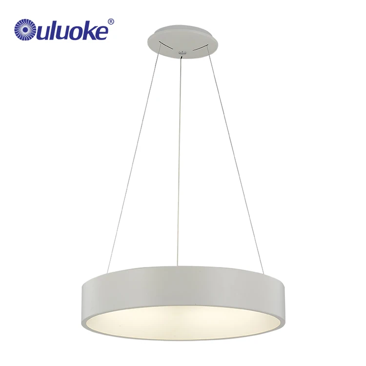 Modern adjustable one ring pendant lamp LED aluminum acrylic hanging chandeliers lighting