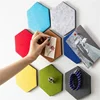 Mix Colors Hexagon Bulletin Board Felt Cork Board Tiles Pin Board Wall Decor for Photos