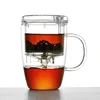 500ml heat-resistant Glass Gongfu Press Art Tea Cup Teapot with filter