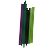 colorful custom logo biodegradable stripped reusable PLA cold drinking compost straw