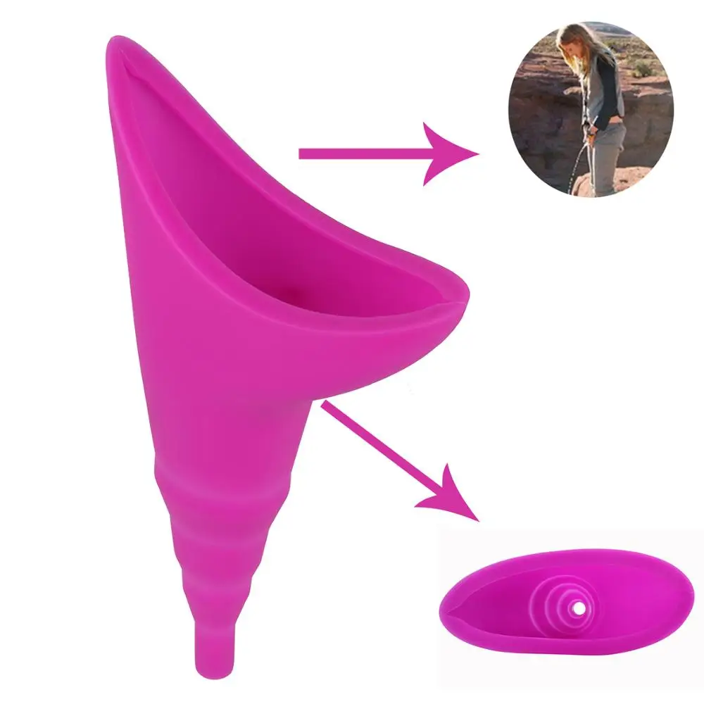 Wholesale Cheap Women Pee Standing Up Device Ladies Silicone Pee Funnel ...