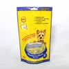 Freshness laminated material zipper packing plastic standing up dog food pouches 75g small pet food bag with window