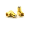 Copper F Male Plug Right Angle Satellite Sky Coax Cable Socket 90 Degree Elbow Adapter