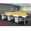 6 person seat steel material fabric dividor office workstation modular