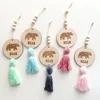 Amaping Handmade Pendant String Nordic Style Wood Bead Tassel Wall Hanging Ornaments Kid Bedroom Home Sweet Girl Decor