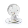 Wholesale Western Style Ceramic 2019 Tableware, Matt Marble Decal China Dinnerware Round Shaped~
