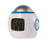 Home Essential Bed Alarm Clock Projector Temperature Display with Backlit and Laser Projection