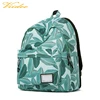 Women Leaf Pattern Travel Multipocket Bag Laptop School Backpack