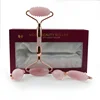 One Second Double Head DIY Natural Massage Pink Rose Roller Jade For Face