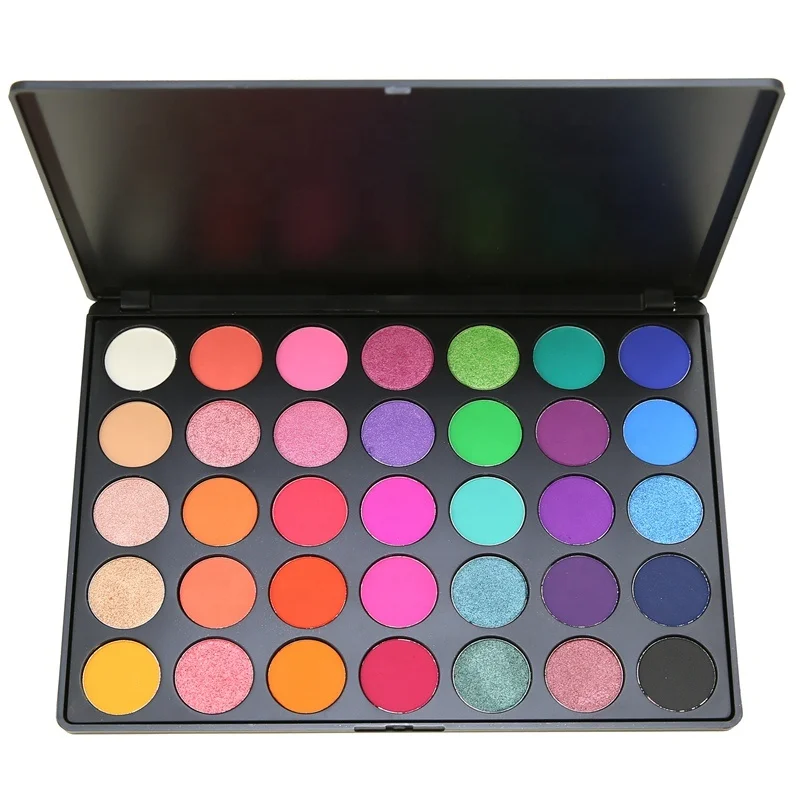 

2021 Most popular Multi makeup colored High Quality organic Eyeshadow Palette,35 color magnetic Glitter pallet eye shadow