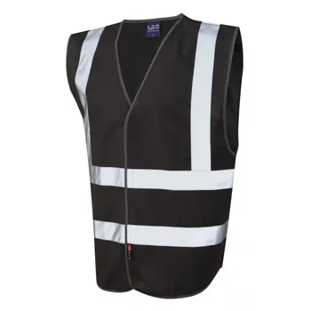 Mine Workers Black Safety Warning Vest - Buy Black Warning Vest,Black ...