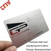 Custom Luxury Silver Gold Reversed Etched Metal Mirror Business Card,Hollow Out Metal Mirror Business Card