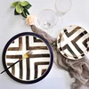 Wholesale kitchen plate set dinnerware gold rim ceramic dishes for table ware sever