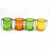 Hanging Colored Glass Candle with metal handle For Sales