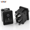 KCD1-202 6PIN on off 2 Position Black Square 6A 250V Rocker switch