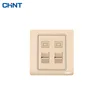 Cheap price 2-gang 4-core telephone cable socket smart wall socket