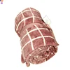 100% polyester material columbia plaid flannel fleece throw blanket