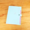 High quality cute colorful expanding accordion plastic smile face document file folder legal size with 4 pockets dividers