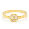 High Quality Hot Sale Beautiful Girls Crystal Bracelet 18K Stainless Steel Gold Bangle