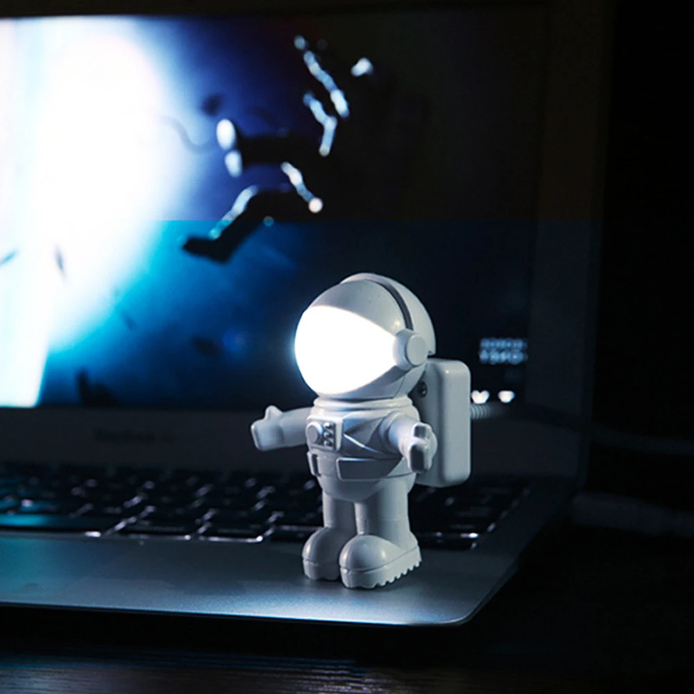 Flexible Spaceman Astronaut USB LED Night Light Lamp For Computer Laptop PC Notebook