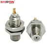 Nickel Plated M5 10-32 Female Jack Bulkhead Microdot Connector For Chassis Crimping Type
