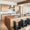 Foshan Cabinet Factory High Quality Red Color Wooden Kitchen Cabinets