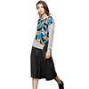 Autumn jacquard christmas woman custom pullover knitted sweater designs for ladies